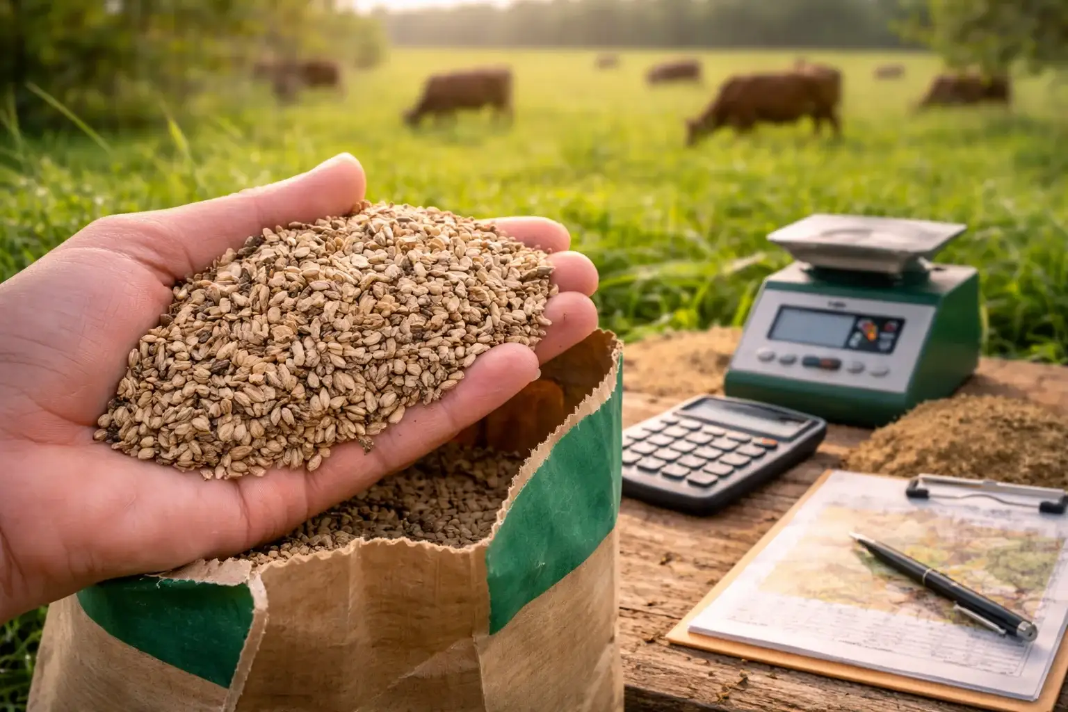 Medición de semilla de pasto para pasturas: ¿Cuánta semilla debo comprar para sembrar X hectáreas con buen establecimiento? (kg/ha y compra total).
