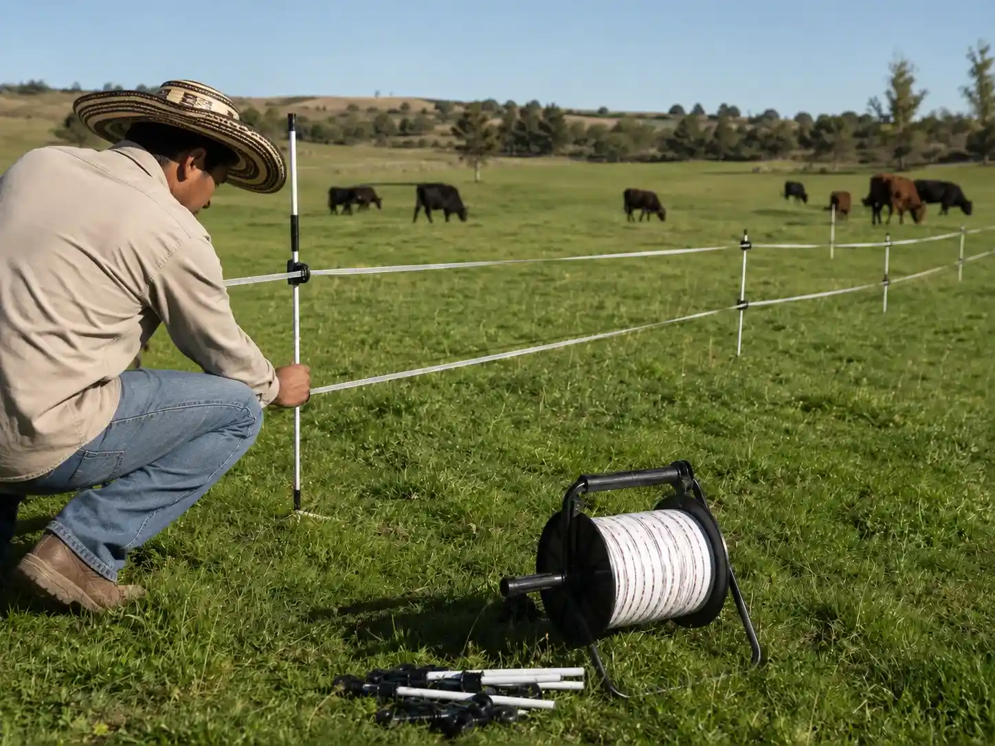 Kit de Cerca Eléctrica Móvil para Rotación de Potreros